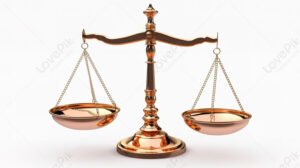 balanca da justica em um fundo neutro