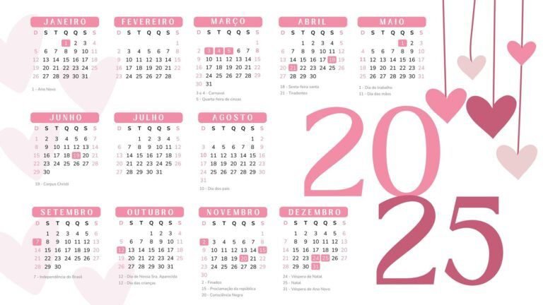 calendario com datas marcadas em destaque
