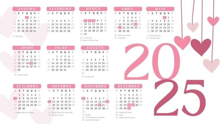 calendario com dias uteis destacados