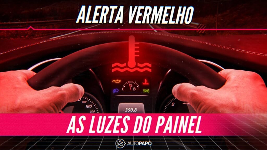 carro estacionado com sinal de alerta vermelho