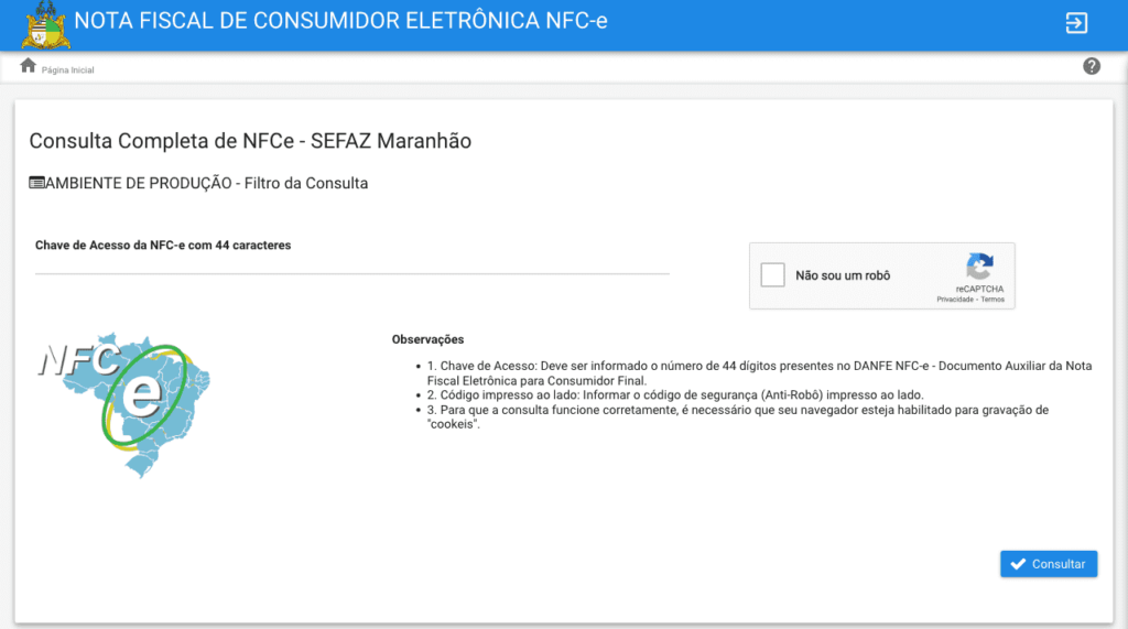 Como consultar a nota fiscal no Maranhão utilizando o CPF