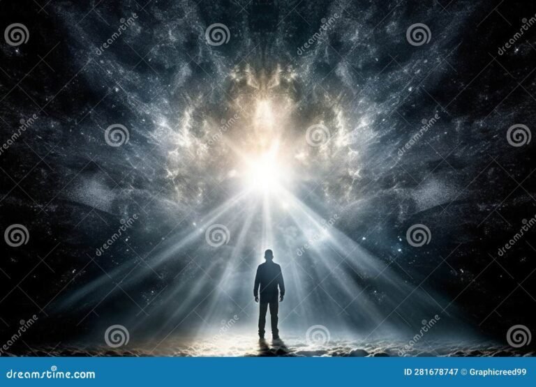 coracao iluminado com luz divina