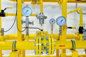 gas em cilindro com multiplas conexoes