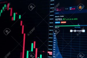 grafico de financas com moeda e acoes