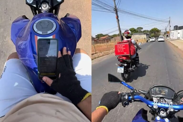 motorista de aplicativo em acao na cidade