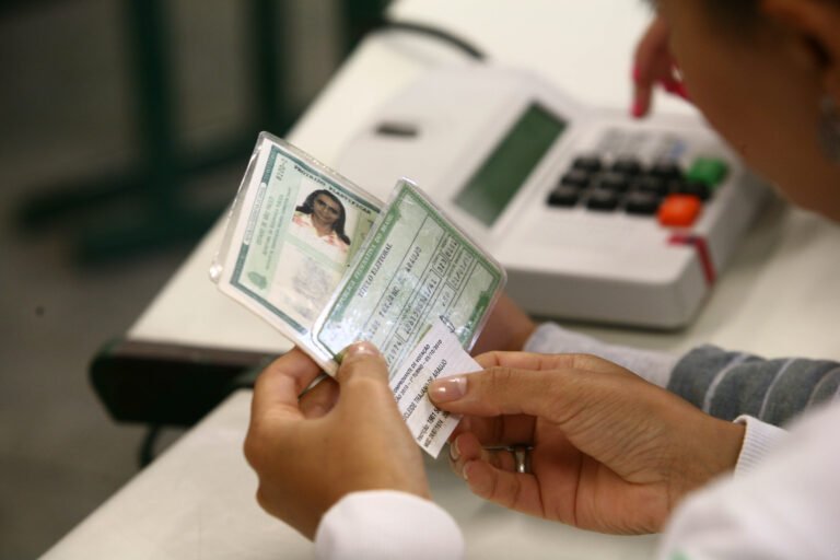 pessoa preenchendo formulario de regularizacao eleitoral