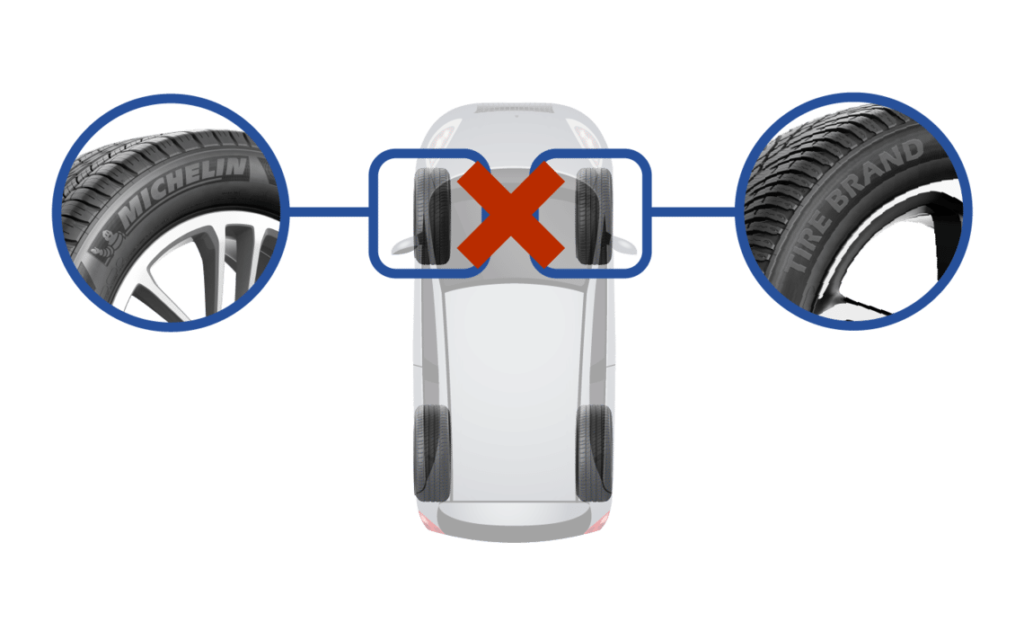 Por que trocar pneus por marcas diferentes pode gerar multa