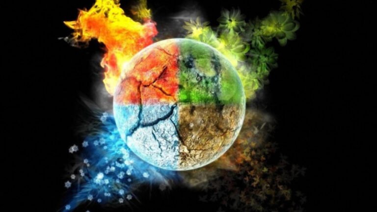quatro elementos em harmonia na natureza