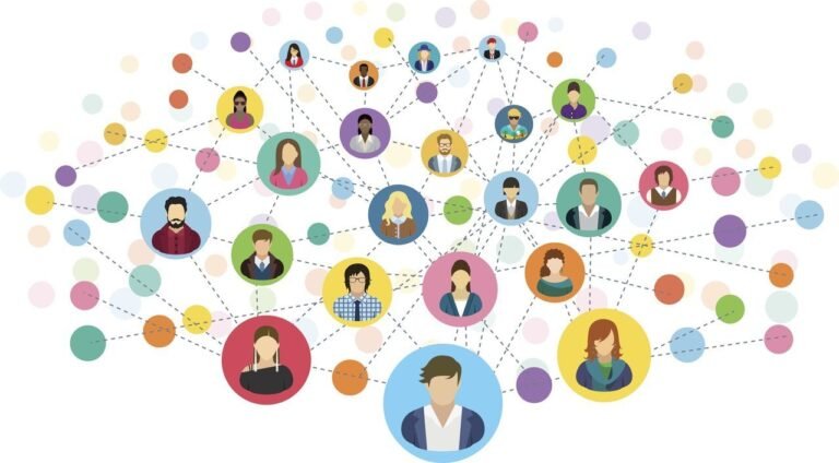 rede de pessoas conectadas em colaboracao