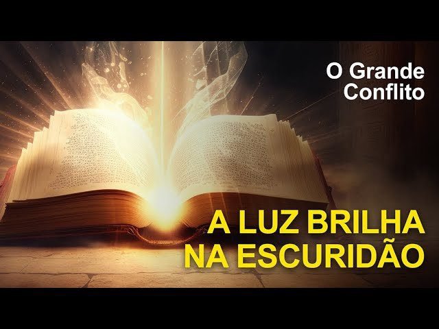 uma luz brilhando na escuridao